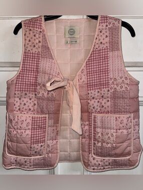 Stoosh Light Pink Quilted Vest